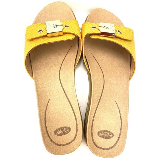 Dr. Scholl's Women's Originalist Slide Sandal Gold Yellow Size 9.5 M - Picture 7 of 7